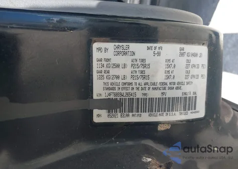 1998 Jeep Cherokee Classic/Sport из США, поврежденный, VIN 1J4FT68S9WL265415